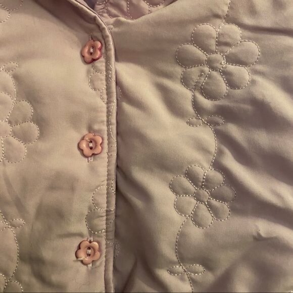 B.T. Kids Purple Quilted Hooded Jacket For Babies Size 12 Months Polyester Flora - Picture 7 of 7